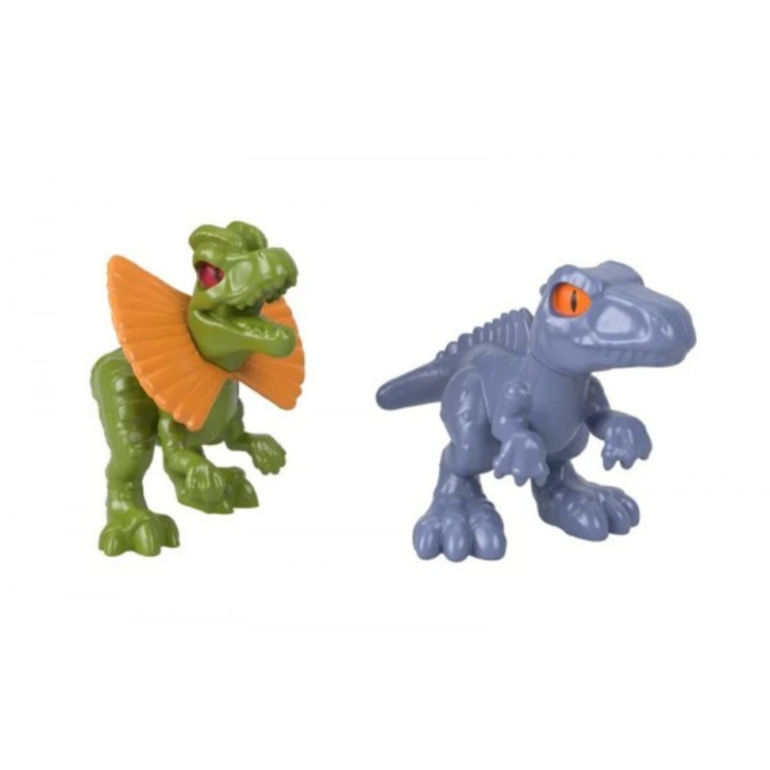 Figurine Dinosaure Giga & Dilophosaurus colorées en plastique pour les enfants qui adorent les dinosaures