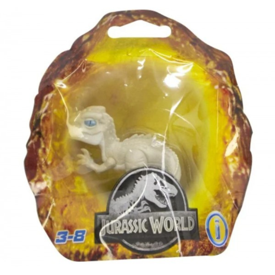 Figurine Dinosaure Indominus Rex dans un emballage coloré, idéale pour les amateurs de Jurassic World