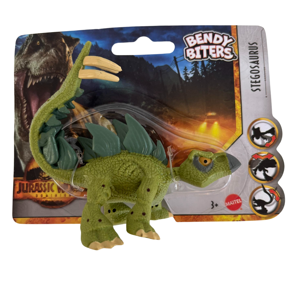 Figurine Dinosaure Stegosaurus verte avec une queue flexible et détail réaliste pour les enfants de 3 ans et plus