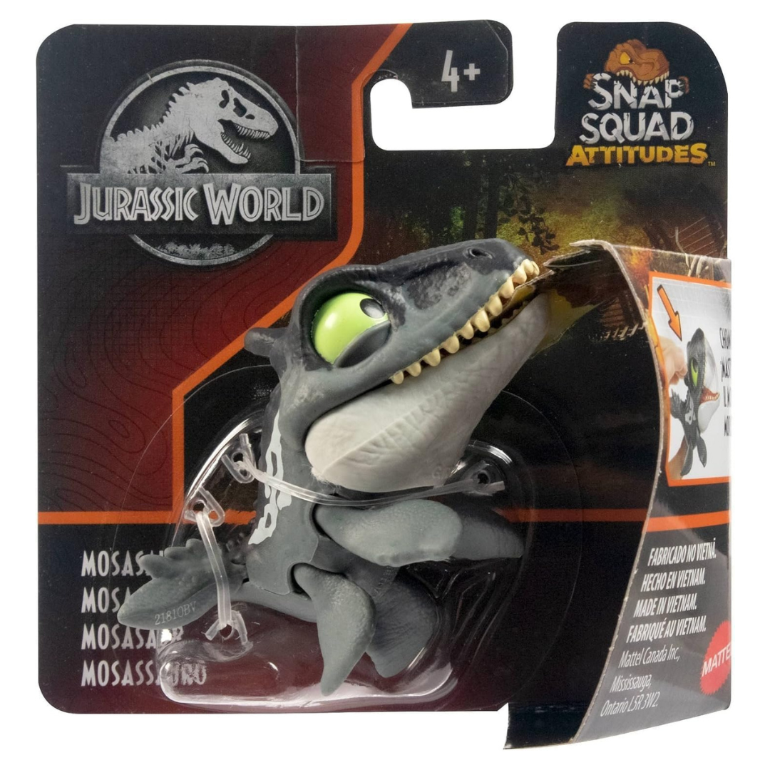 Figurine Dinosaure Mosasaur de Jurassic World avec détails réalistes et couleur grise